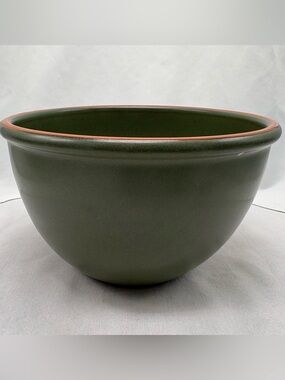 Casa Verde Terra Cotta Mixing Bowl Green Portugal 8 3/4” Serving Mixing Bowl